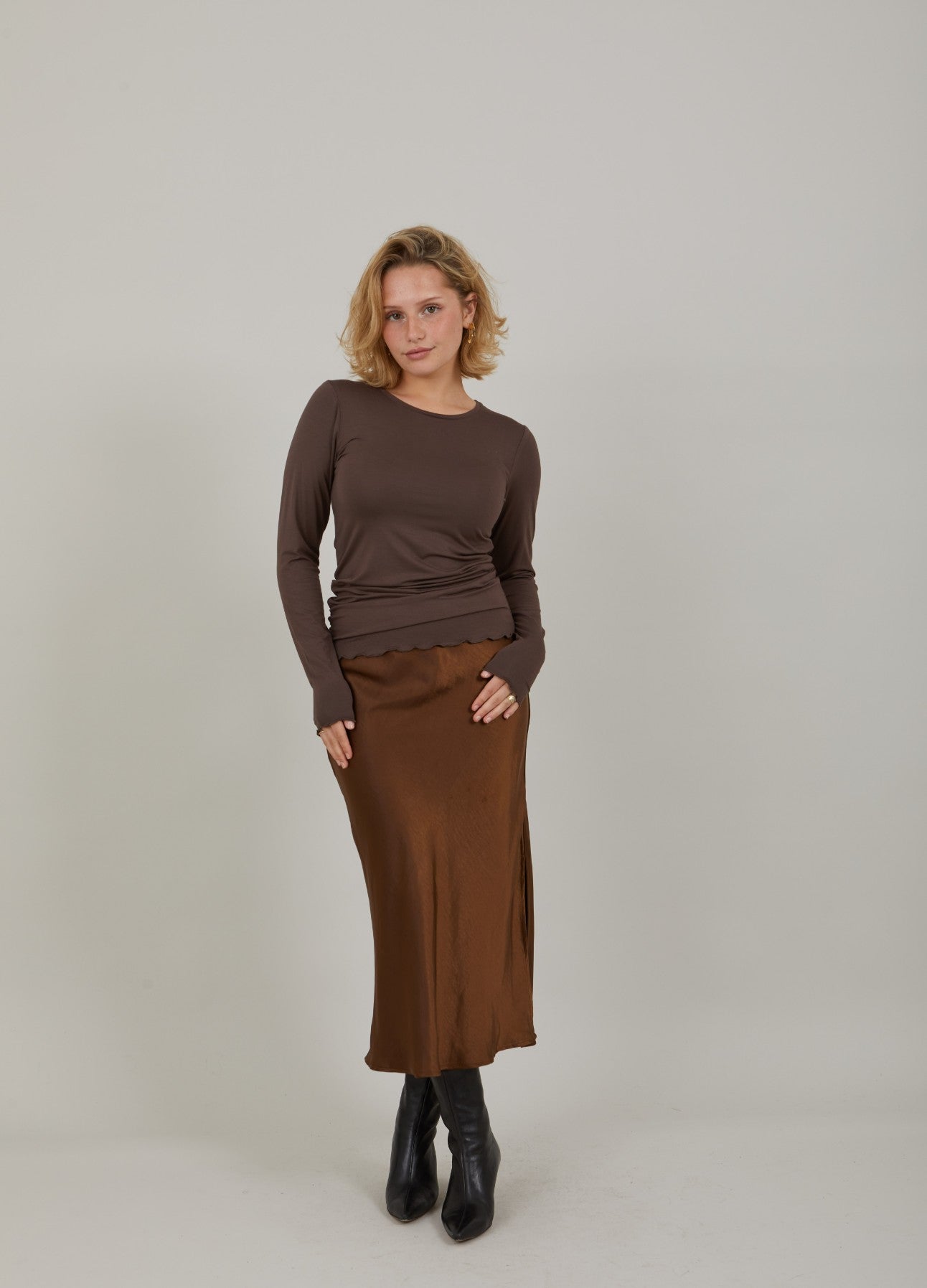 CC Heart CC HEART LANGÄRMELIGES OBERTEIL Shirt/Blouse Walnut - 343
