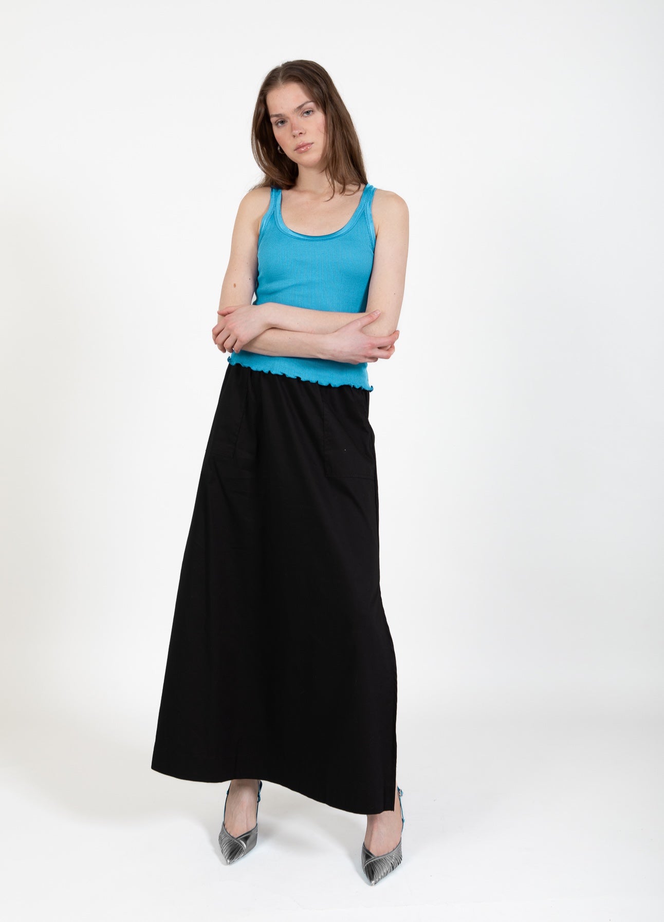 CC Heart CC HEART SEIDEN-TRÄGERTOP Top - Short sleeve Blue lagune - 518
