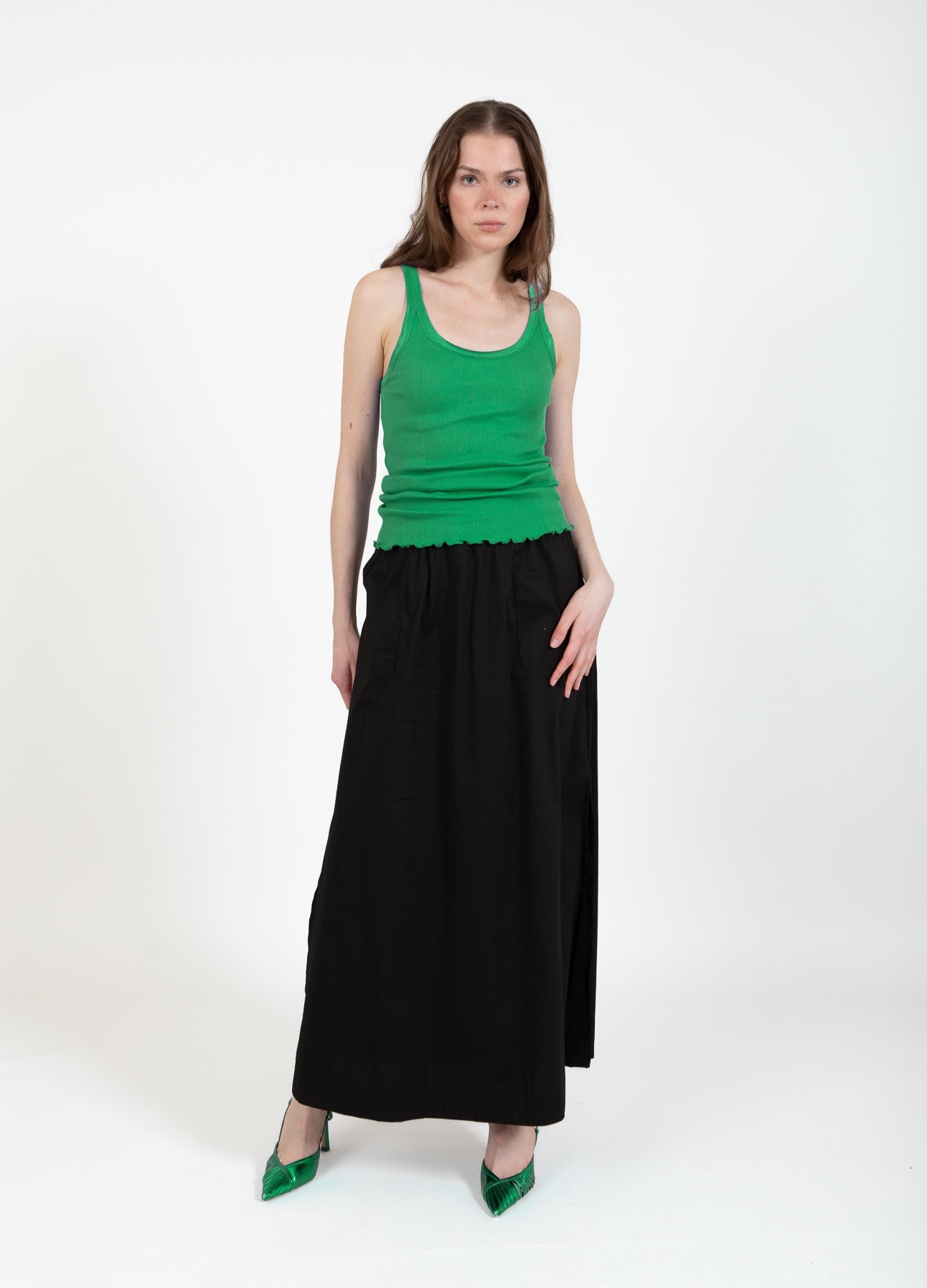 CC Heart CC HEART SEIDEN-TRÄGERTOP Top - Short sleeve Emerald green - 402