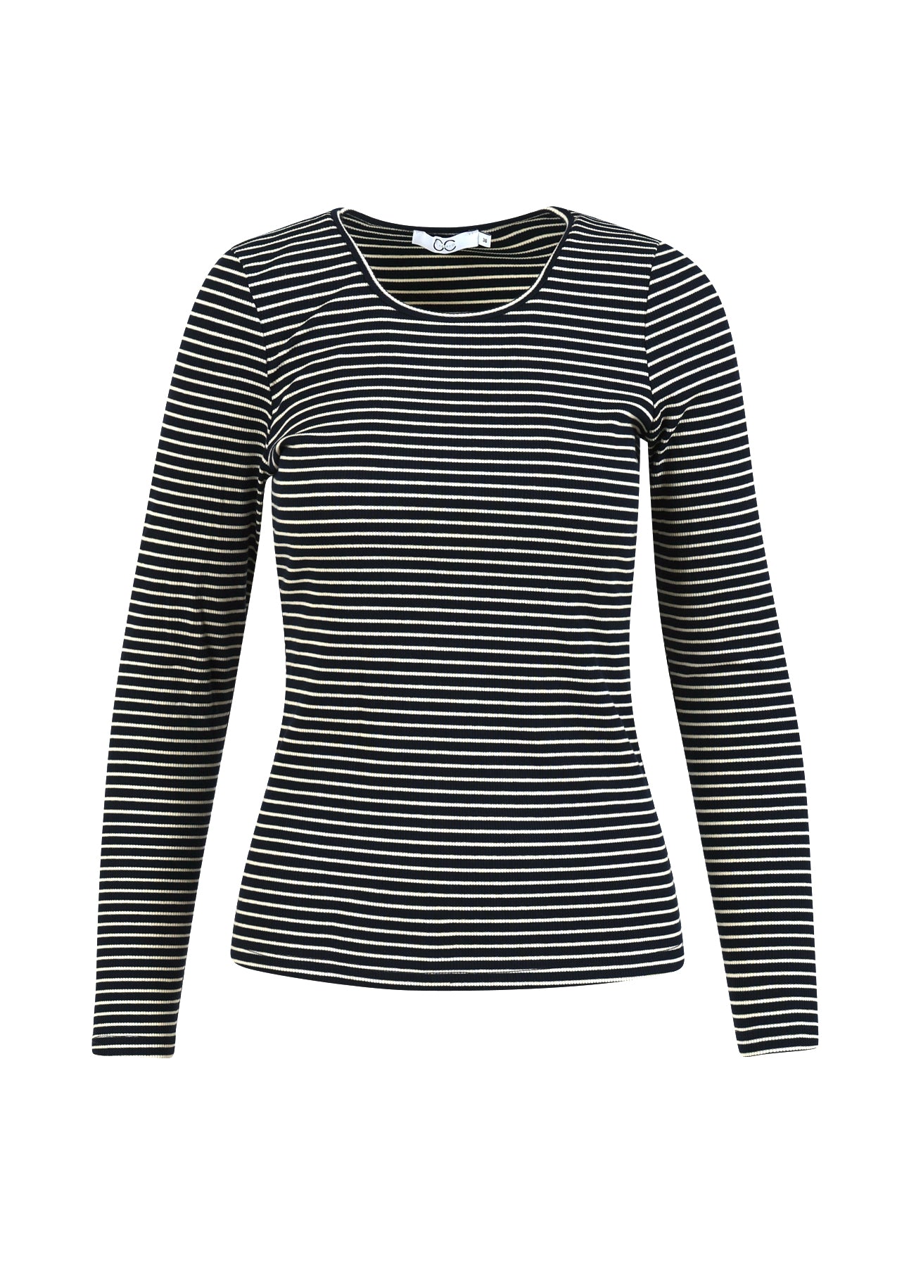 Black and white striped shirt with heart discount