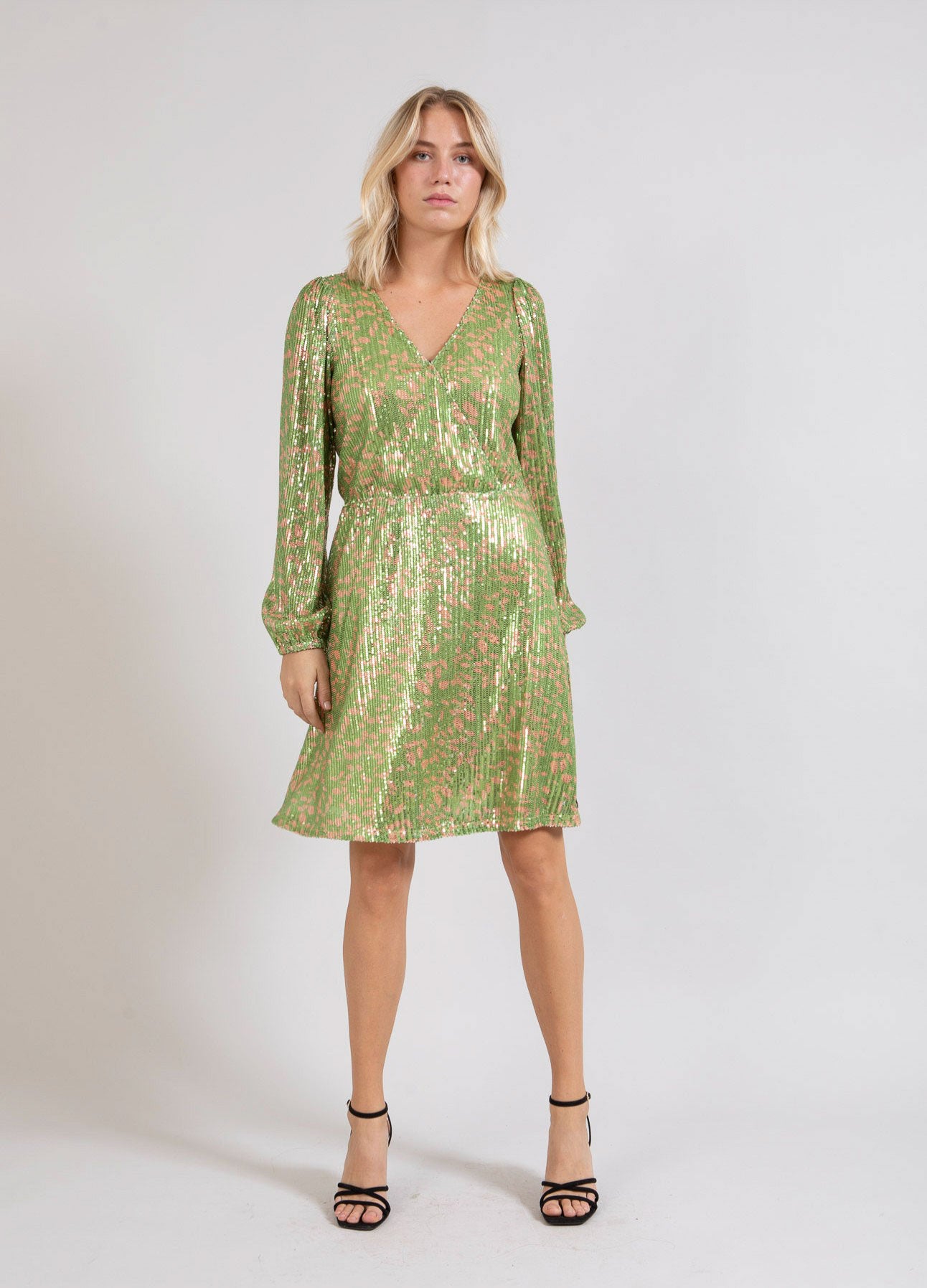 Coster Copenhagen  PAILLETTENKLEID MIT DRUCK Dress Green sequins - 425