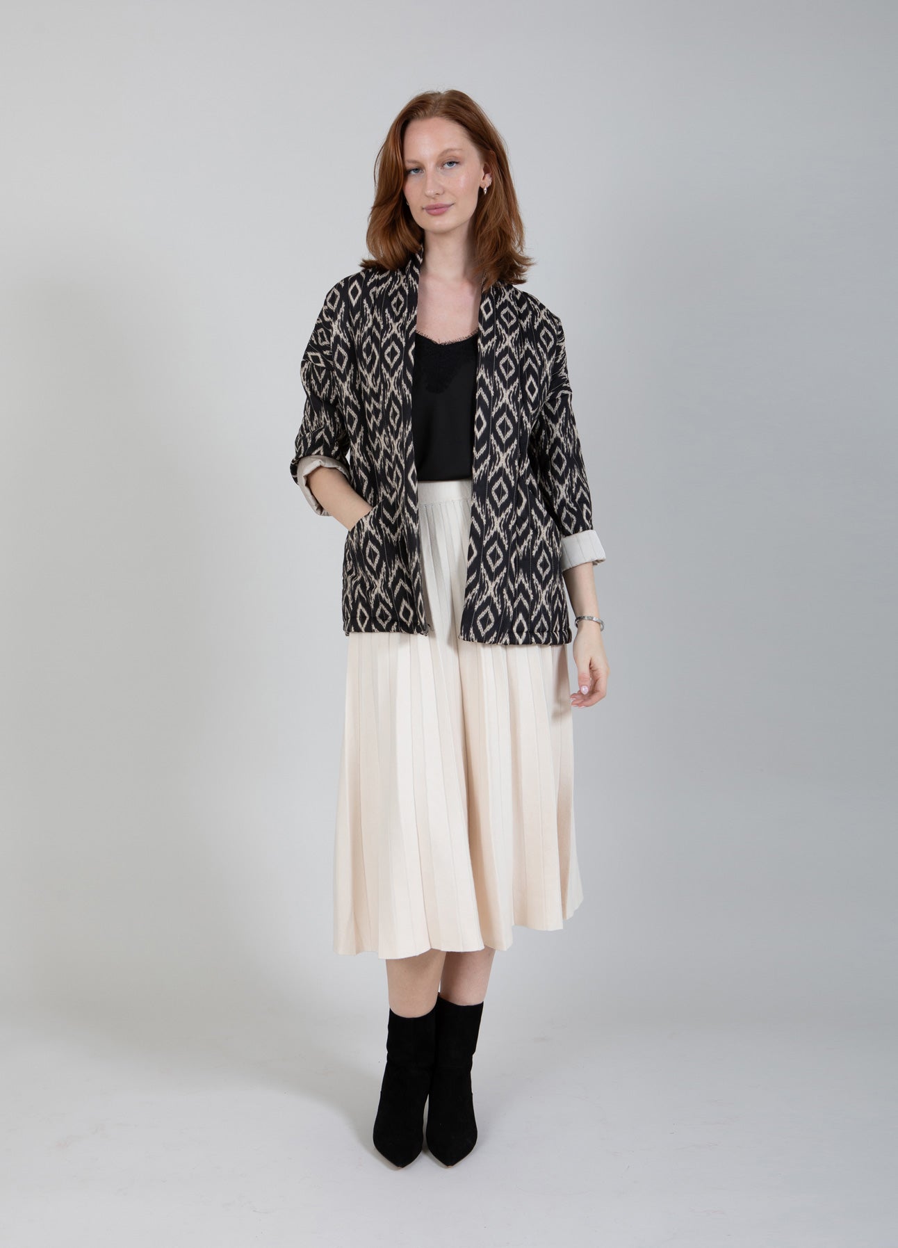 CC Heart PLISSÉ-ROCK Skirt Creme - 241