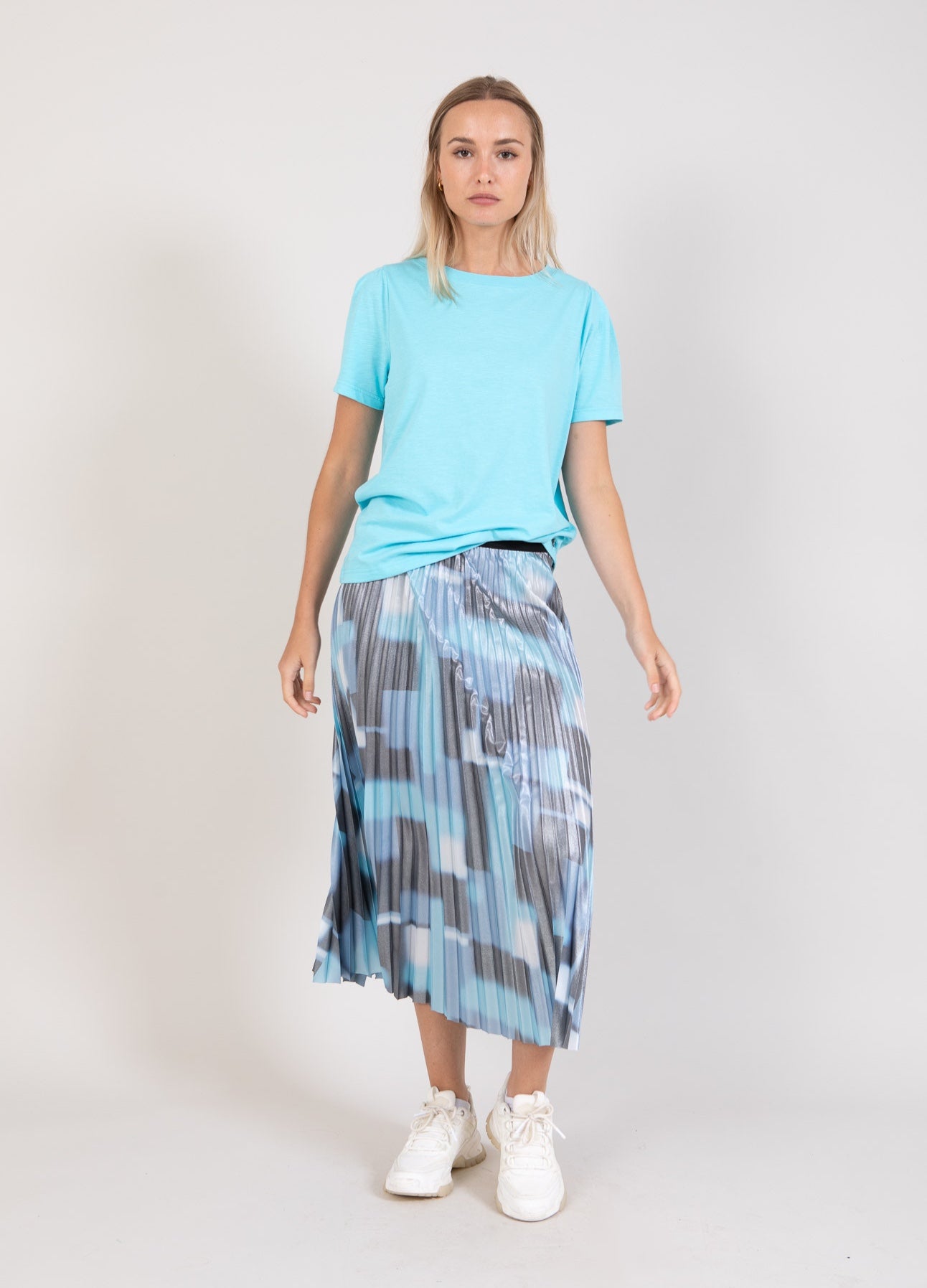 Coster Copenhagen PLISSÉROCK MIT PRINT Skirt Graphic square print - 904