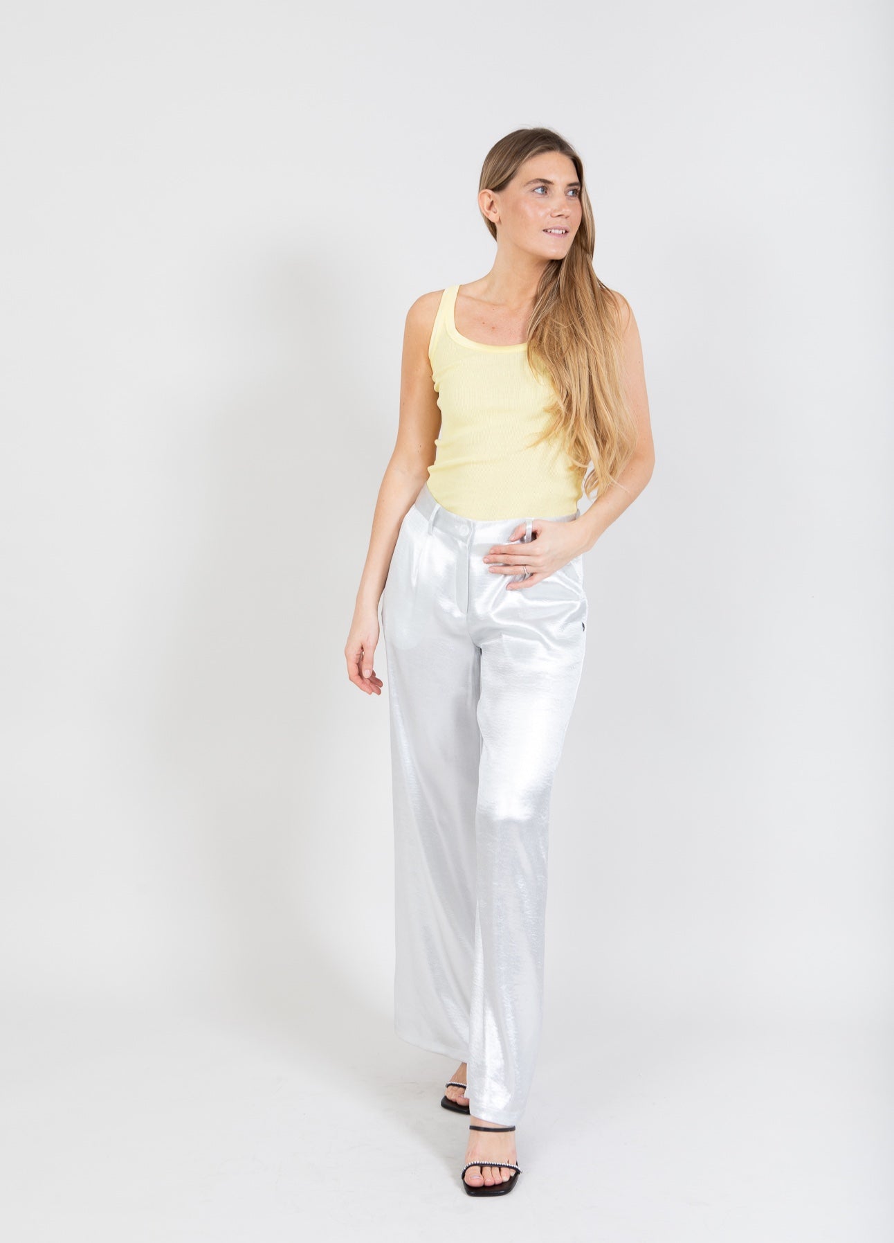 Coster Copenhagen SILBERHOSE - PETRA FIT Pants Silver - 252