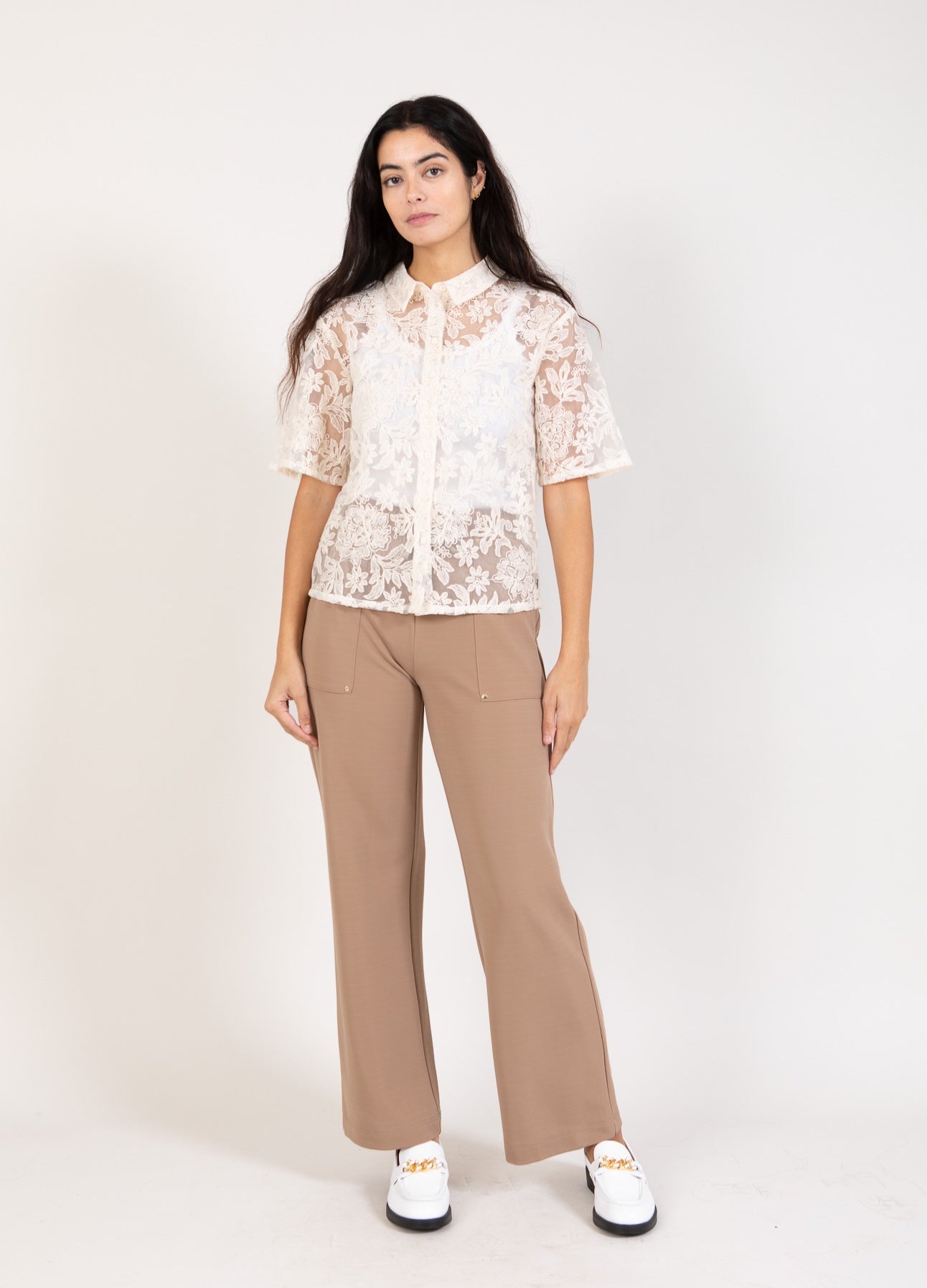 Coster Copenhagen SPORTLICHE HOSE – SILLE FIT Pants Sand - 320