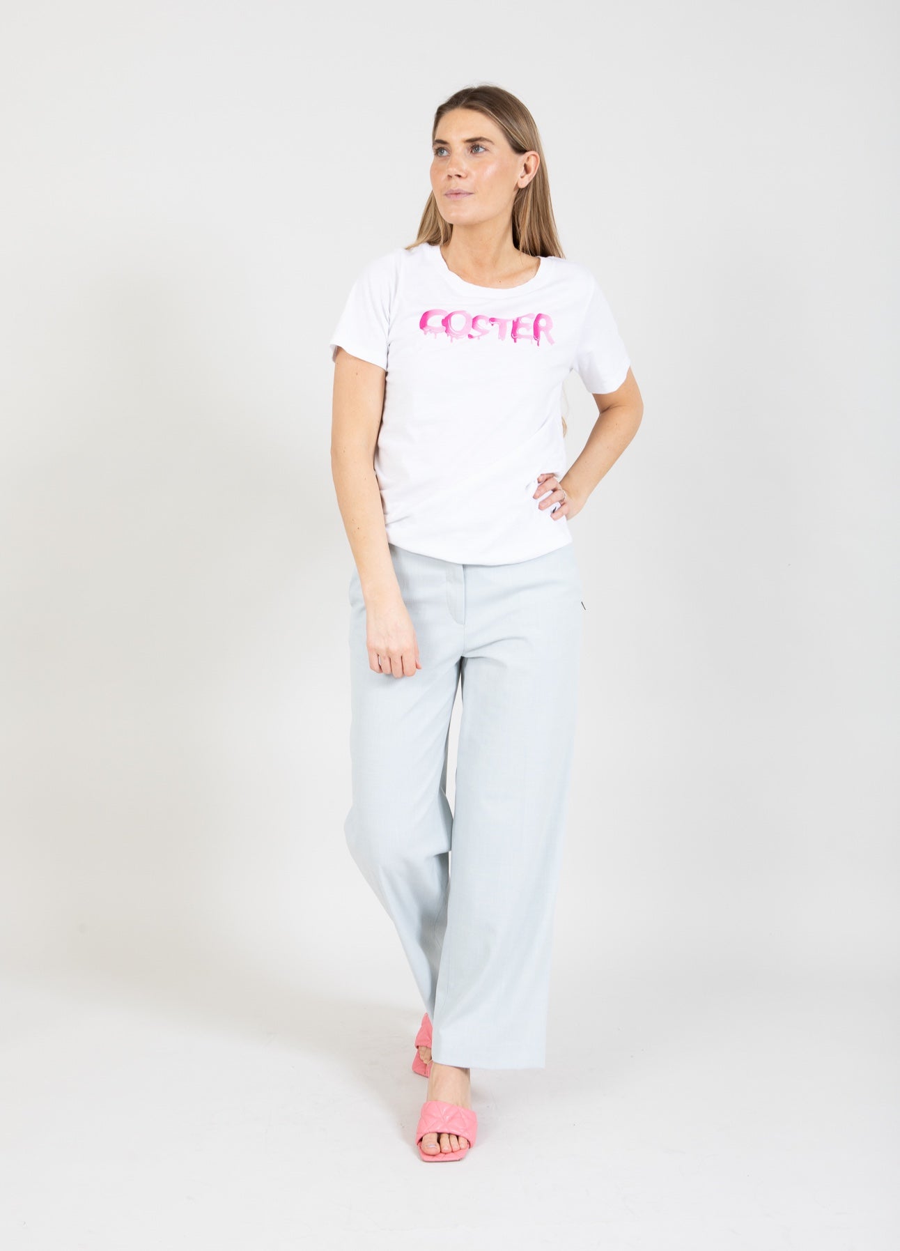 Coster Copenhagen T-SHIRT MIT GRAFITTI-LOGO T-Shirt White - 200