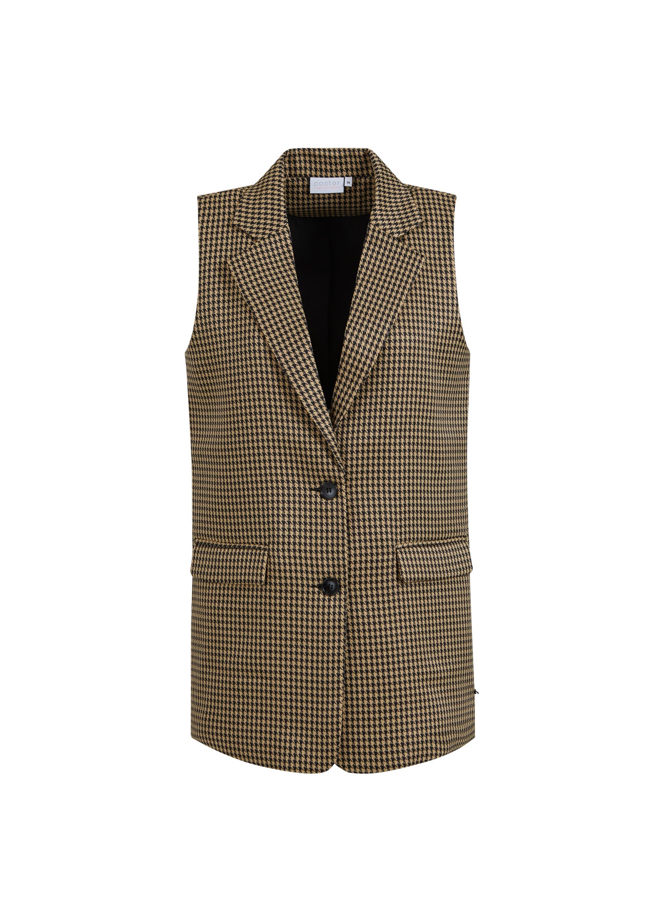 Coster Copenhagen   WESTE MIT HAHNENTRITTMUSTER Vest Beige houndstooth - 259