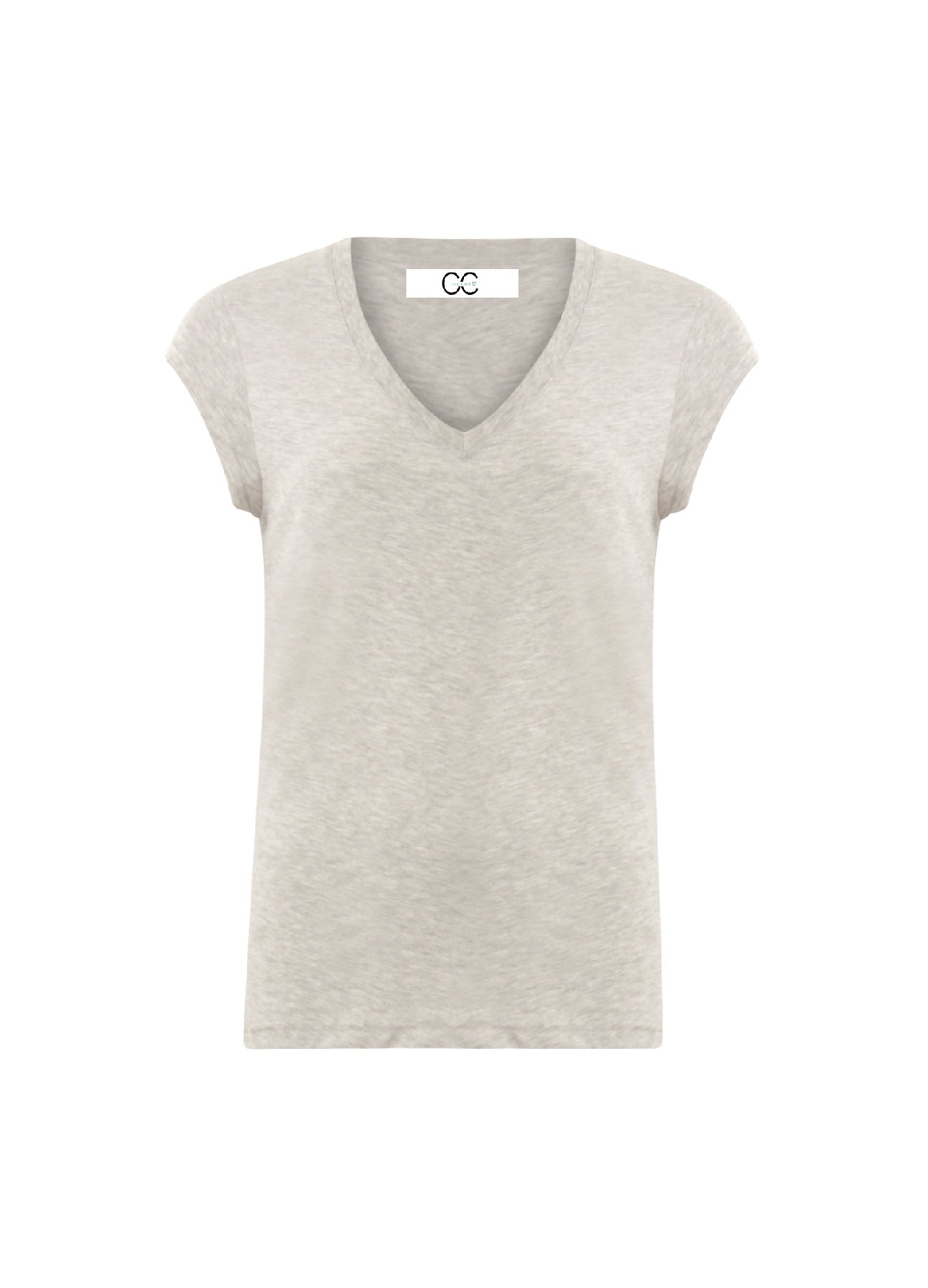 CC Heart CC HEART V-AUSSCHNITT T-SHIRT T-Shirt Light grey melange - 129