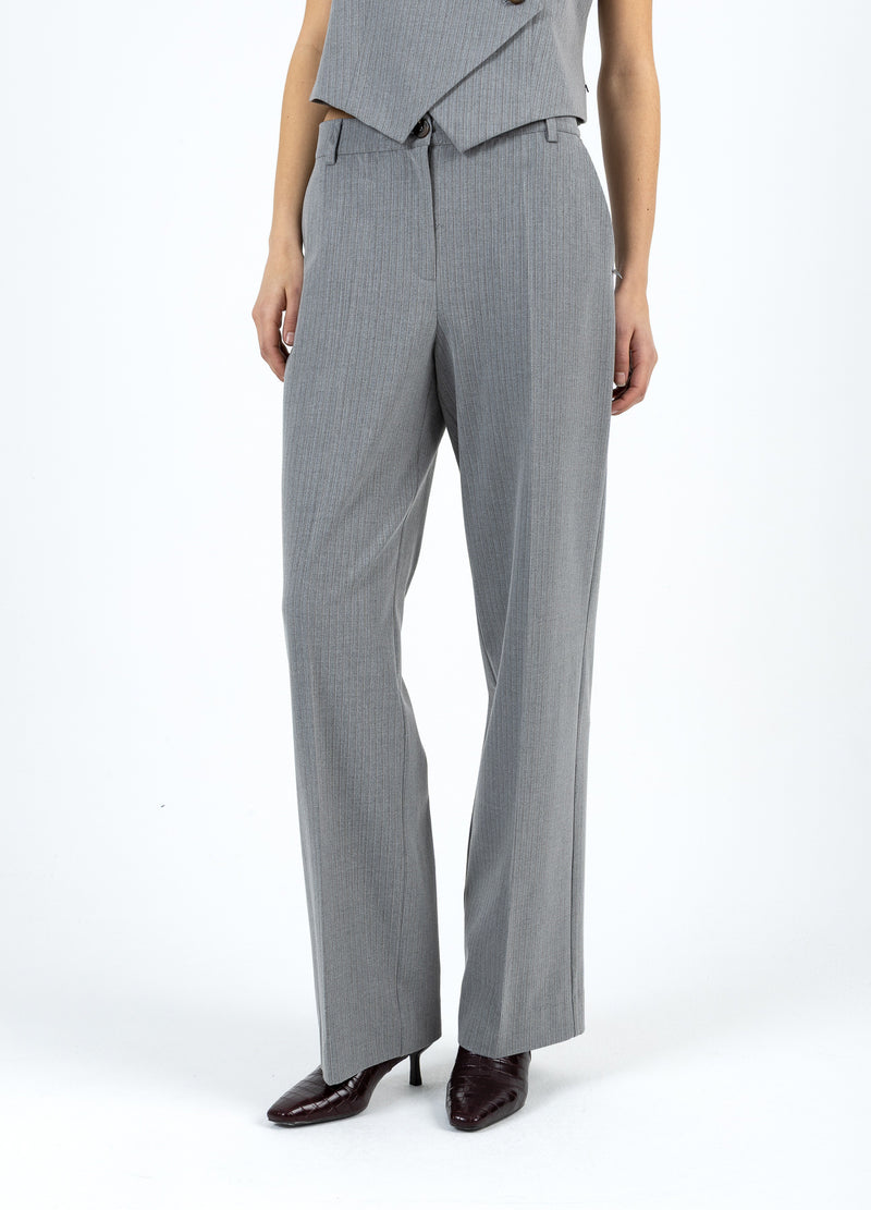 Coster Copenhagen ANZUGHOSE - PETRA PASSFORM Pants Mist grey pin stripe - 175