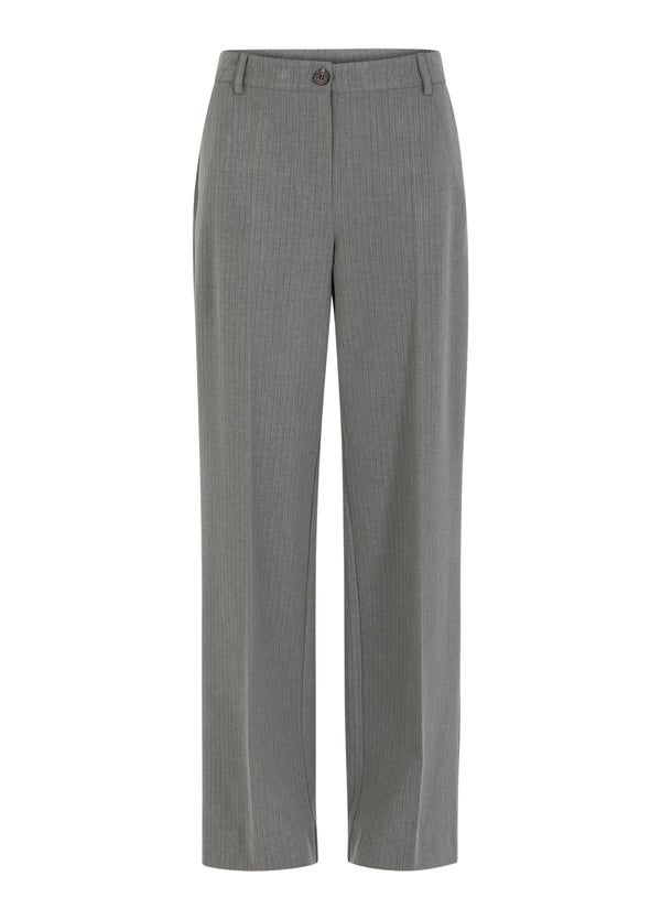 Coster Copenhagen ANZUGHOSE - PETRA PASSFORM Pants Mist grey pin stripe - 175