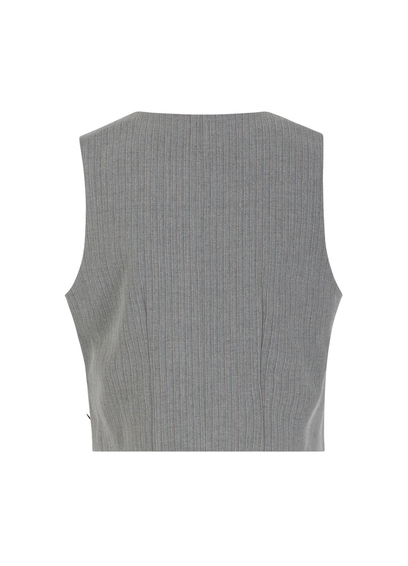 Coster Copenhagen ASYMMETRISCHE WESTE Vest Mist grey pin stripe - 175