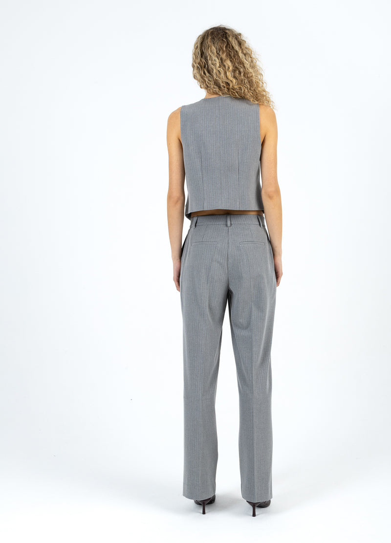 Coster Copenhagen ASYMMETRISCHE WESTE Vest Mist grey pin stripe - 175