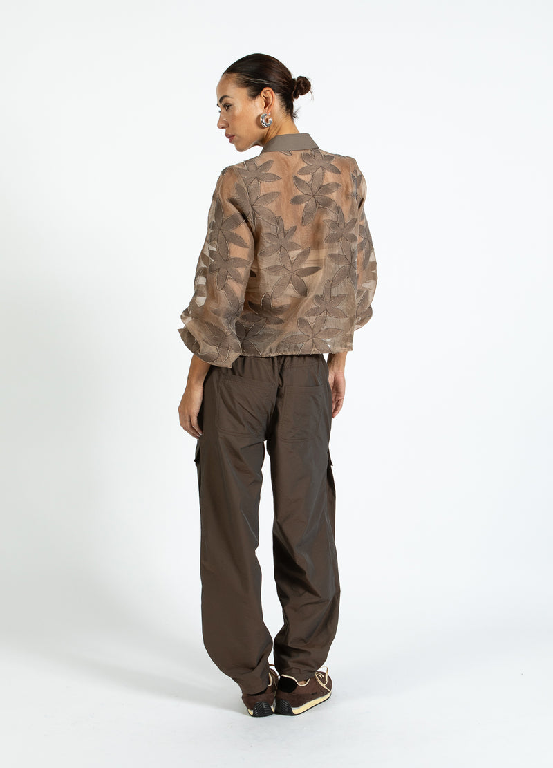 Coster Copenhagen BLUMENSTRUKTURHEMD Shirt/Blouse Taupe sand - 393