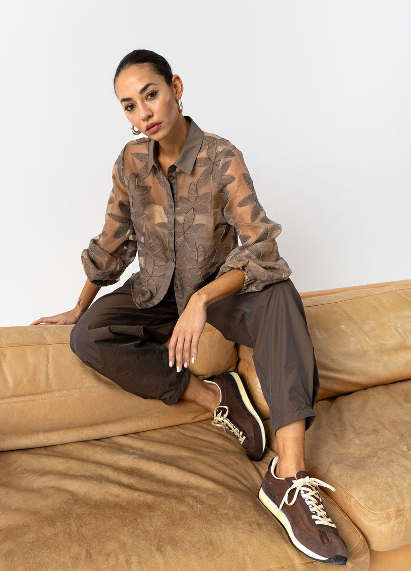 Coster Copenhagen BLUMENSTRUKTURHEMD Shirt/Blouse Taupe sand - 393