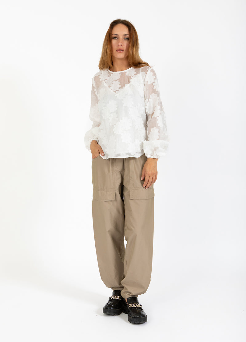 Coster Copenhagen BLUSE MIT BALLONÄRMELN Shirt/Blouse White - 200