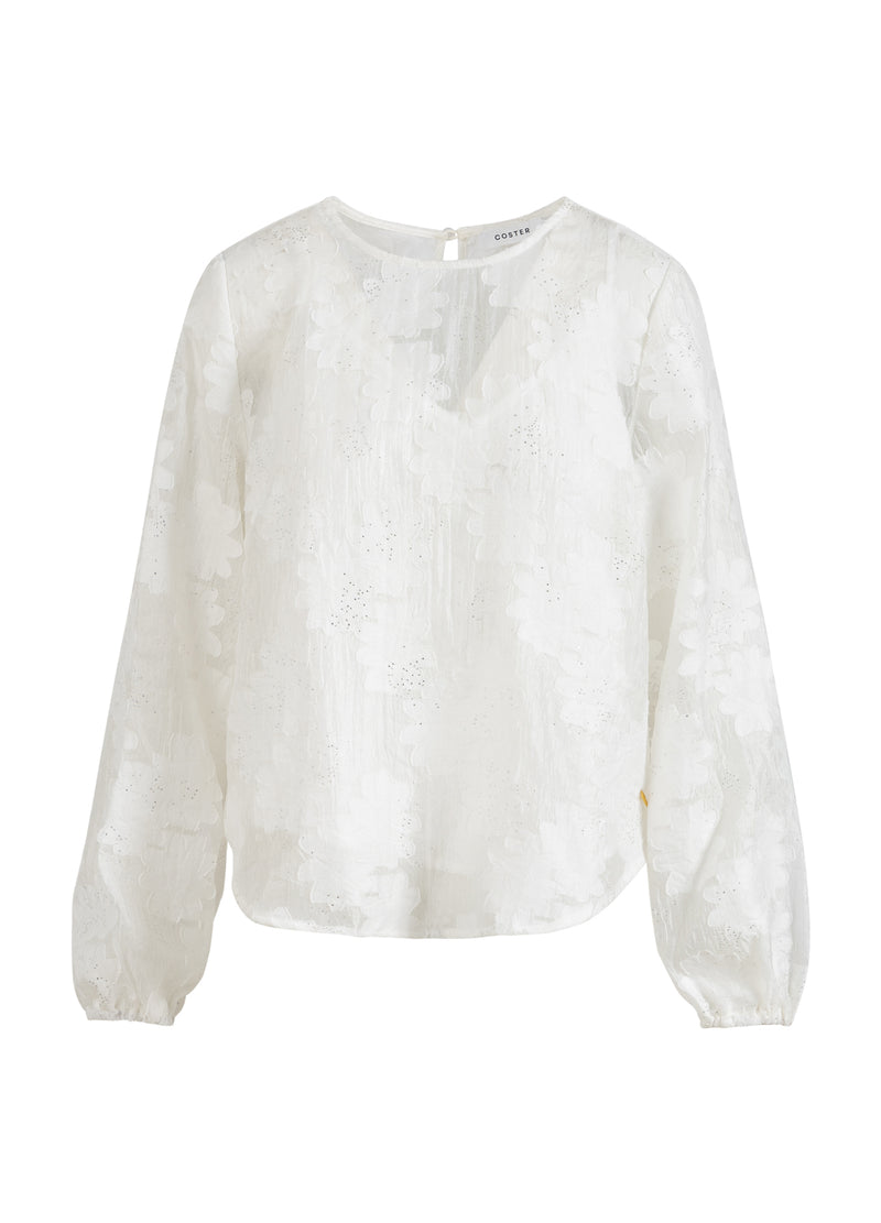 Coster Copenhagen BLUSE MIT BALLONÄRMELN Shirt/Blouse White - 200