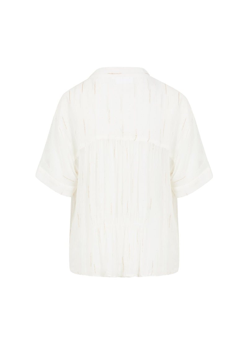 Coster Copenhagen BLUSE MIT DETAILS Shirt/Blouse Creme/gold lurex - 290