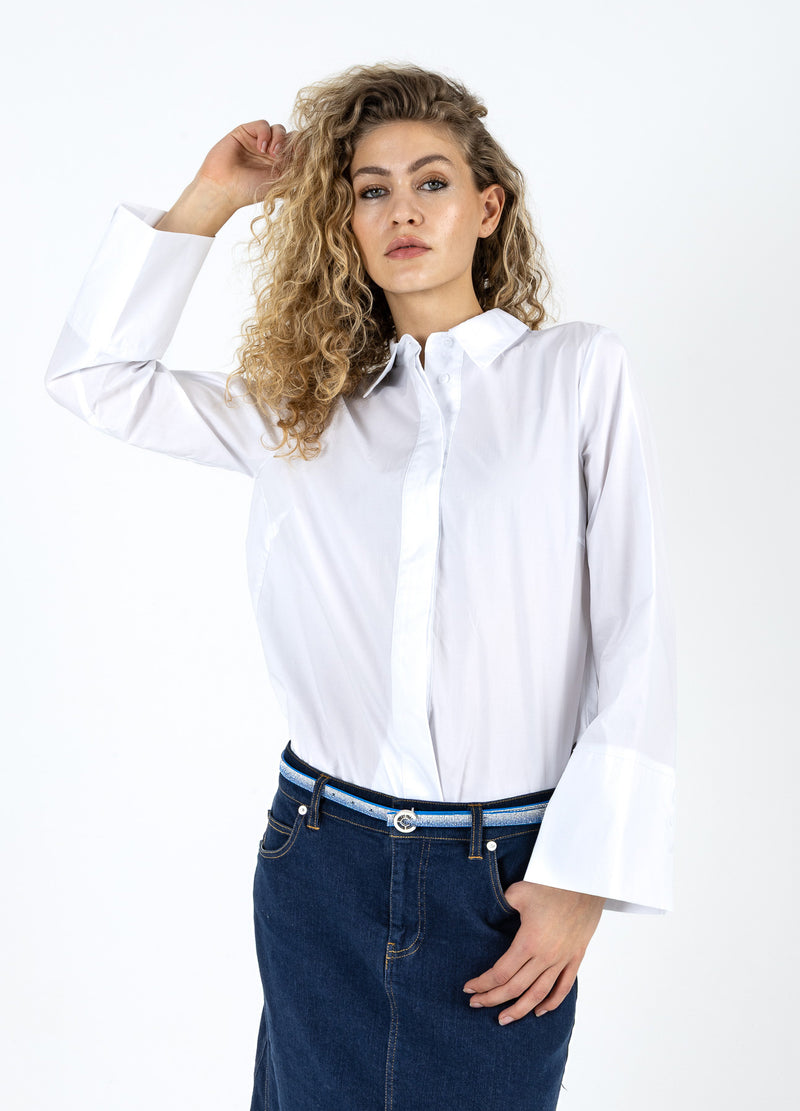 Coster Copenhagen BLUSE MIT FALTEN Shirt/Blouse White - 200