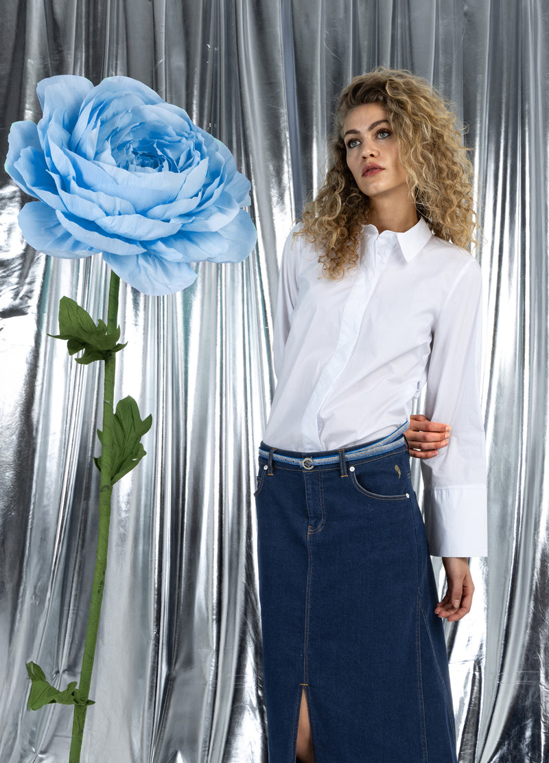 Coster Copenhagen BLUSE MIT FALTEN Shirt/Blouse White - 200