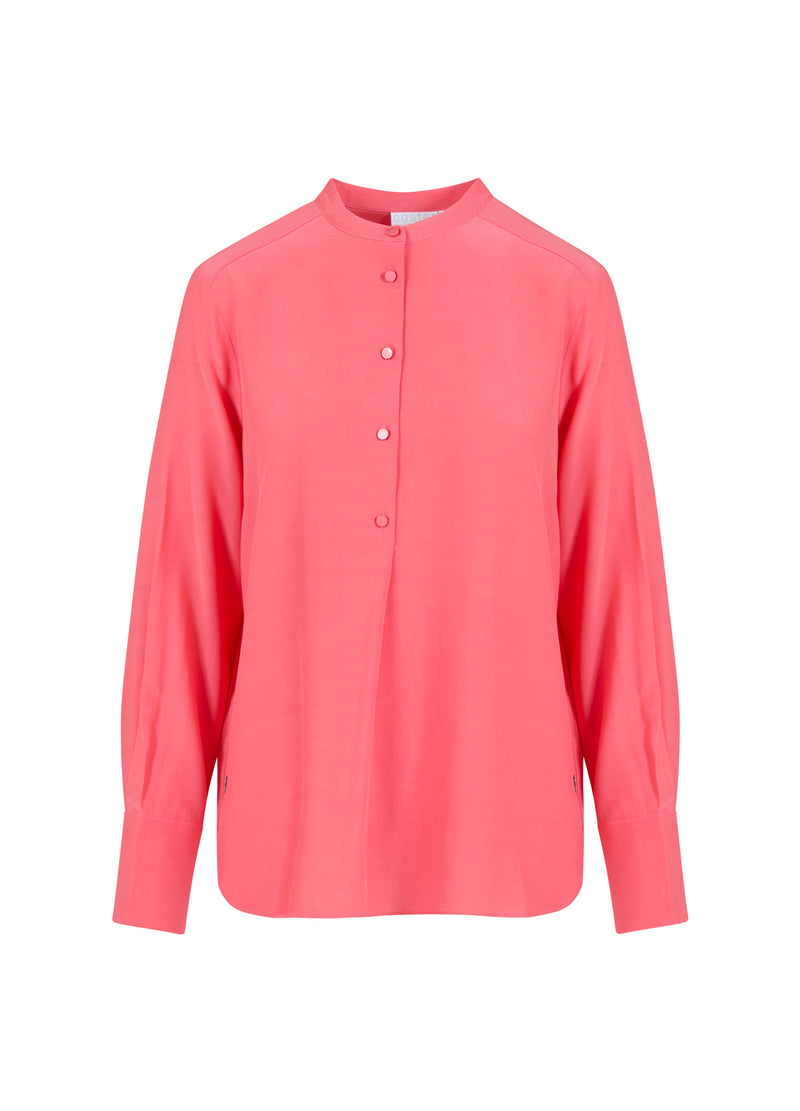 Coster Copenhagen BLUSE MIT GEFALTETER KNOPFLEISTE Shirt/Blouse Hot coral - 685