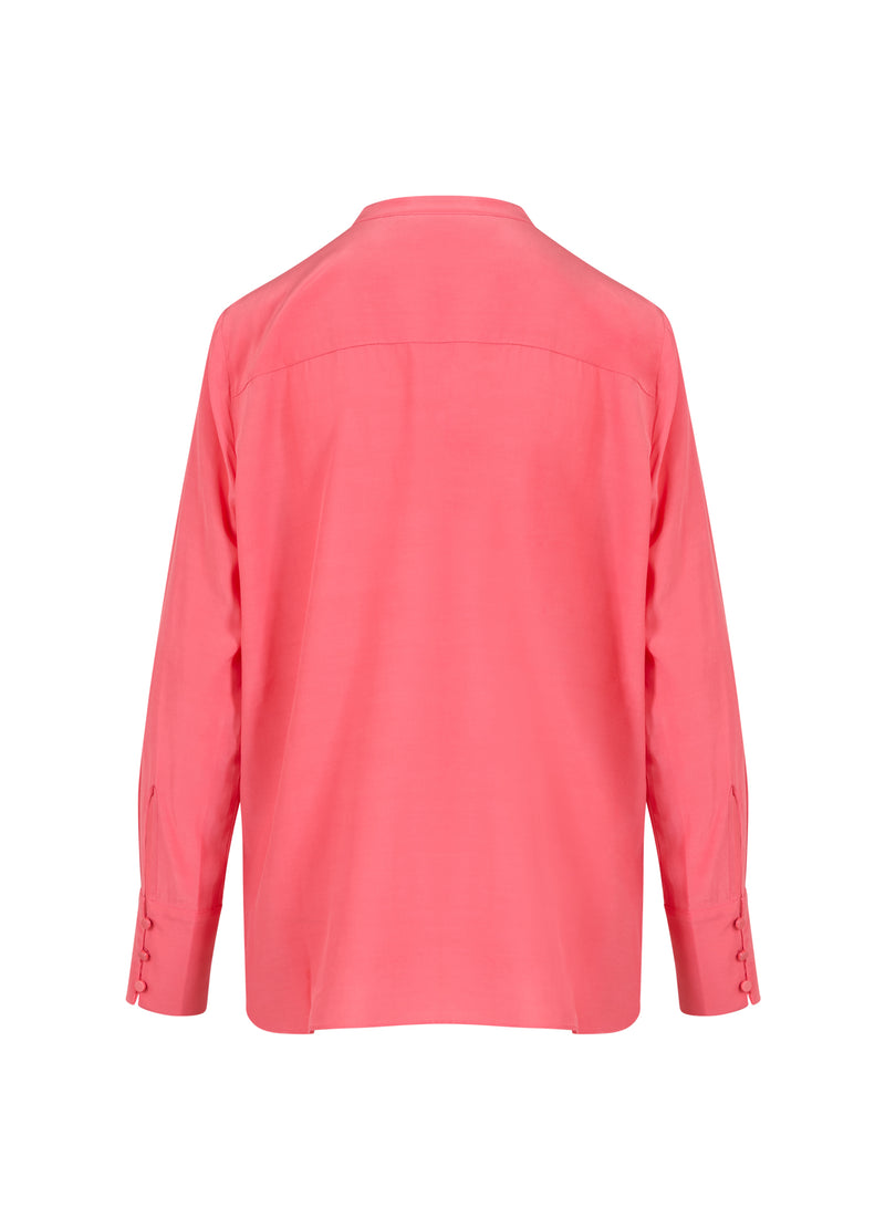Coster Copenhagen BLUSE MIT GEFALTETER KNOPFLEISTE Shirt/Blouse Hot coral - 685