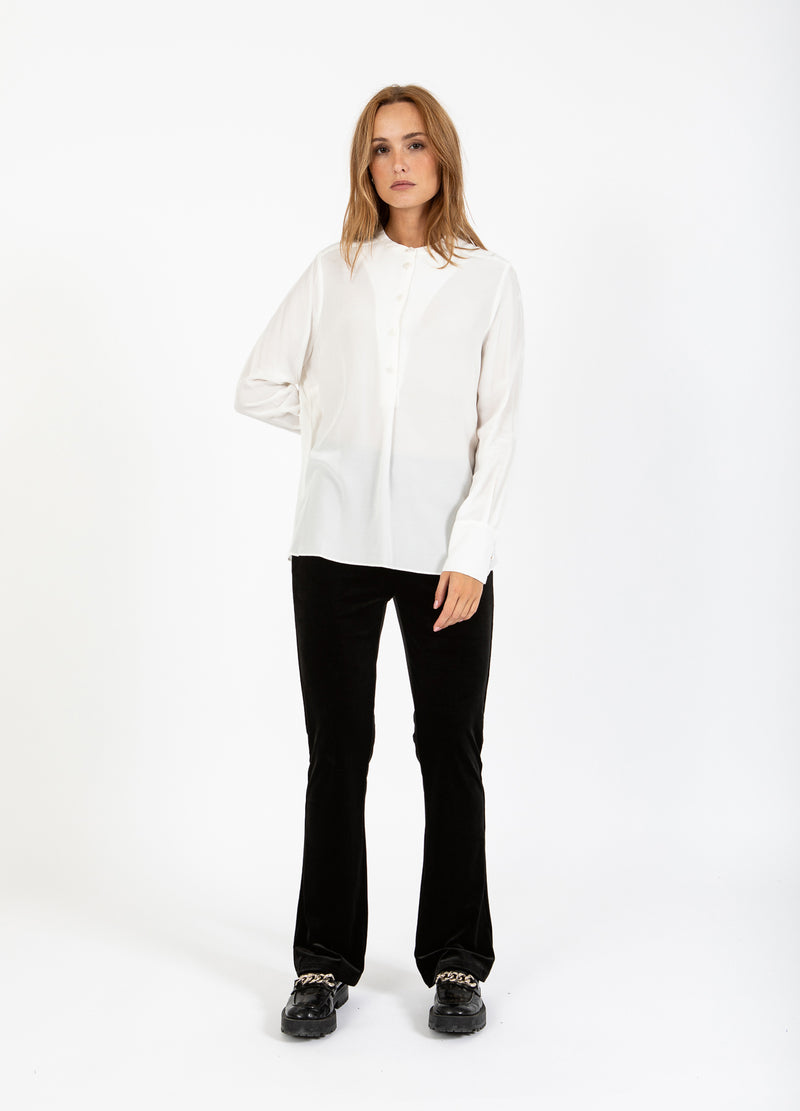 Coster Copenhagen BLUSE MIT GEFALTETER KNOPFLEISTE Shirt/Blouse Off white - 201