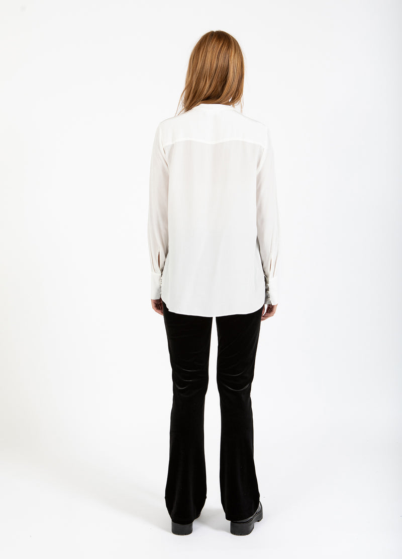 Coster Copenhagen BLUSE MIT GEFALTETER KNOPFLEISTE Shirt/Blouse Off white - 201