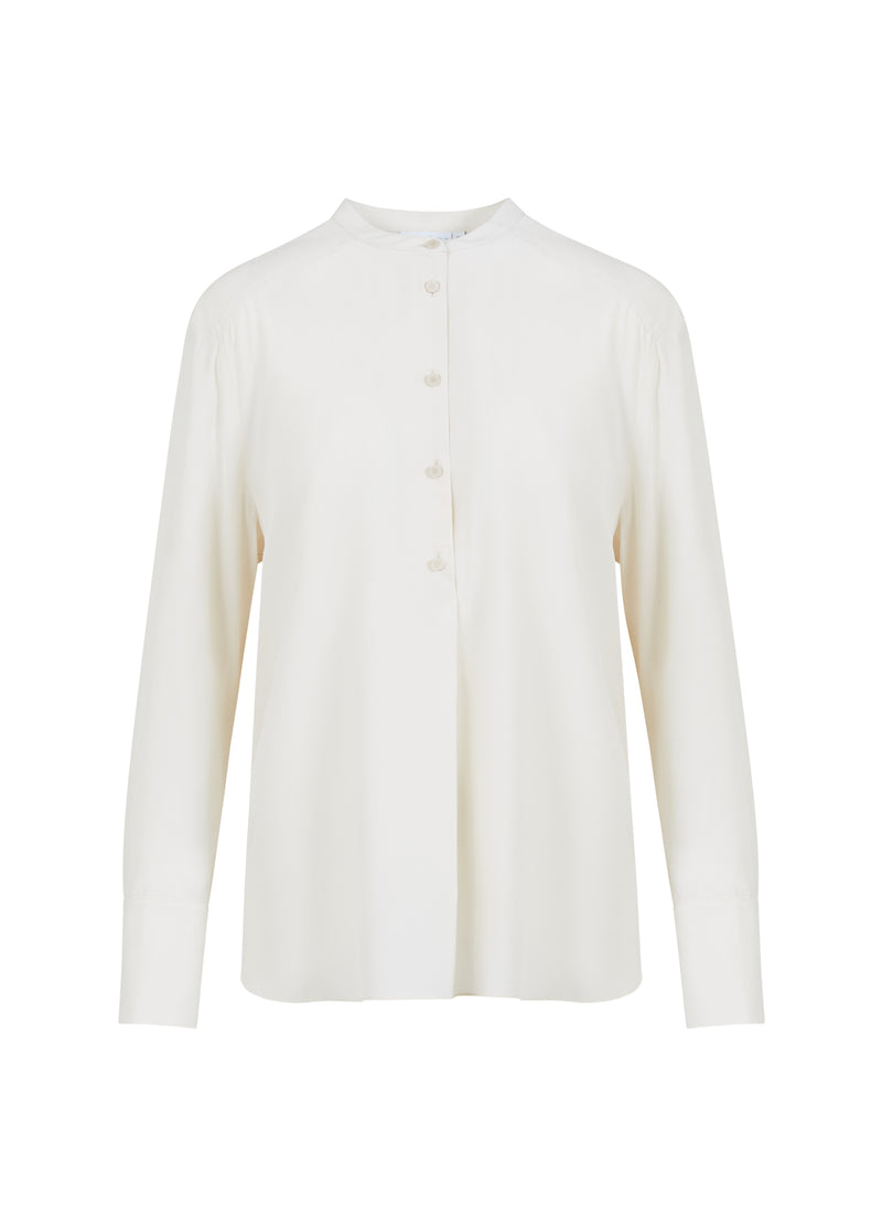 Coster Copenhagen BLUSE MIT GEFALTETER KNOPFLEISTE Shirt/Blouse Off white - 201