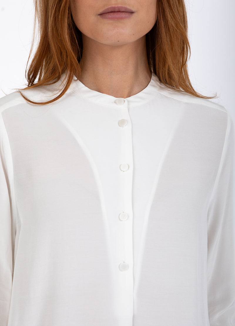 Coster Copenhagen BLUSE MIT GEFALTETER KNOPFLEISTE Shirt/Blouse Off white - 201