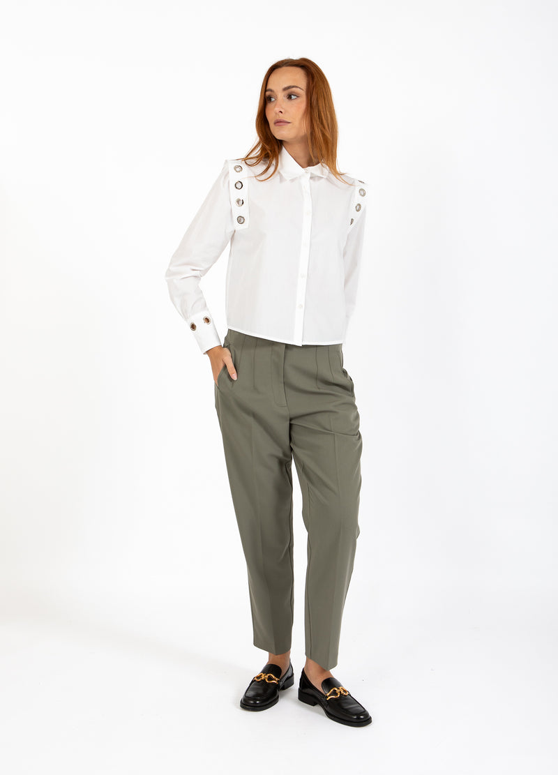 Coster Copenhagen BLUSE MIT METALLÖFFNUNGEN Shirt/Blouse White - 200