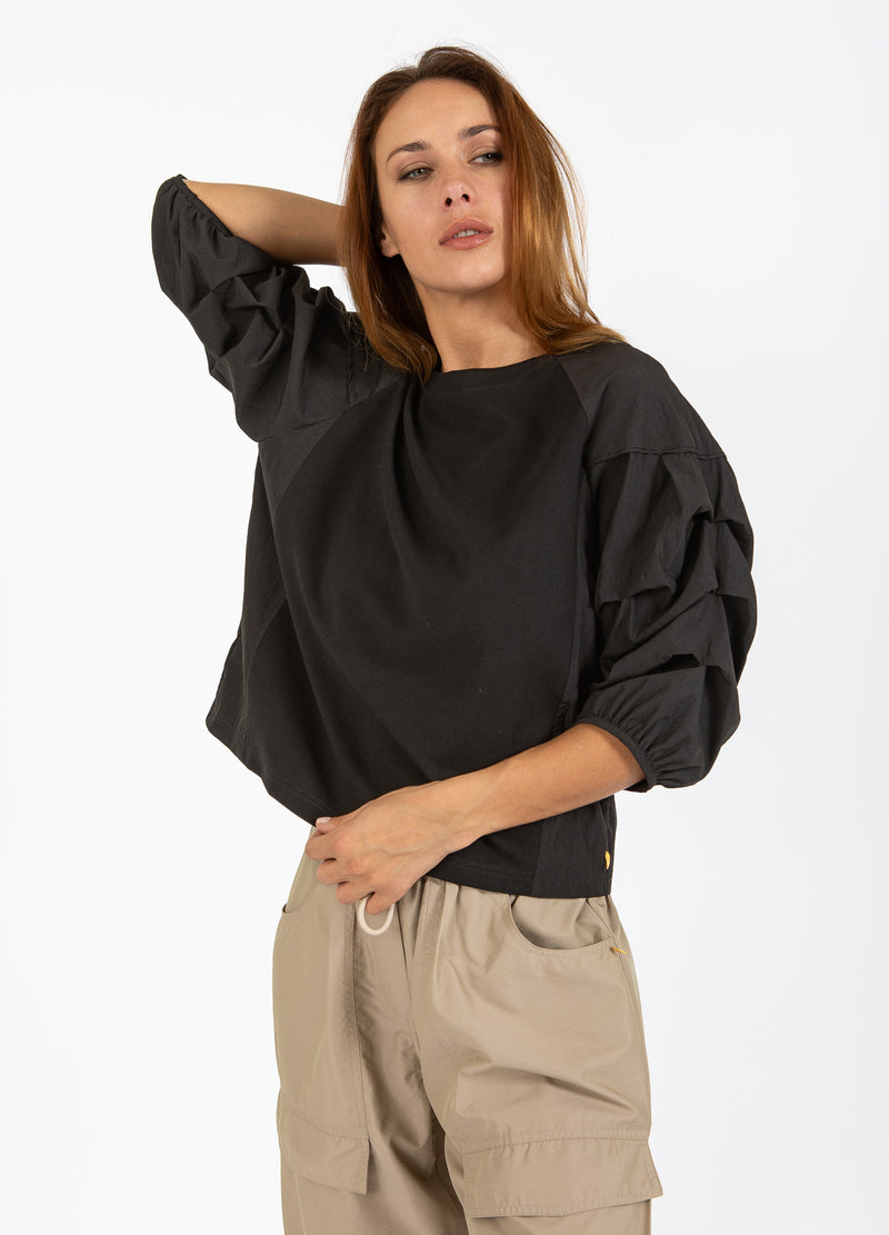 Coster Copenhagen BLUSE MIT PUFFÄRMELN Shirt/Blouse Black - 100