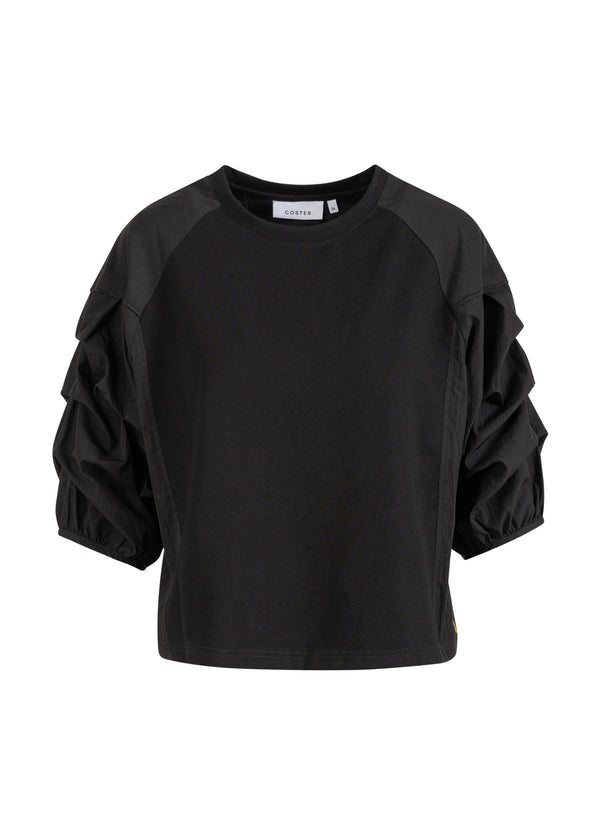 Coster Copenhagen BLUSE MIT PUFFÄRMELN Shirt/Blouse Black - 100