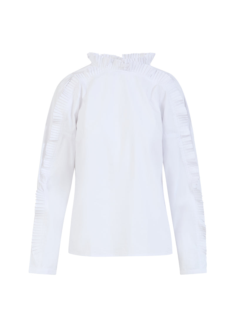 Coster Copenhagen BLUSE MIT RÜSCHEN Shirt/Blouse White - 200