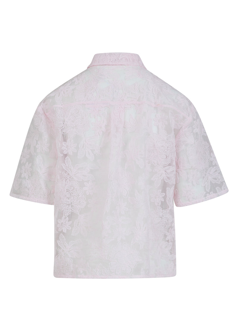 Coster Copenhagen BLUSE MIT SPITZE Shirt/Blouse Powder rose - 686