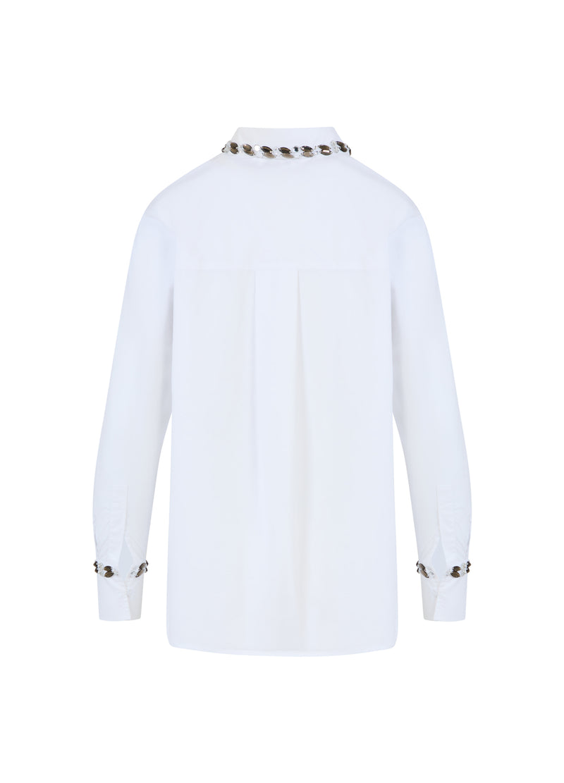 Coster Copenhagen BLUSE MIT STEINEN Shirt/Blouse White - 200