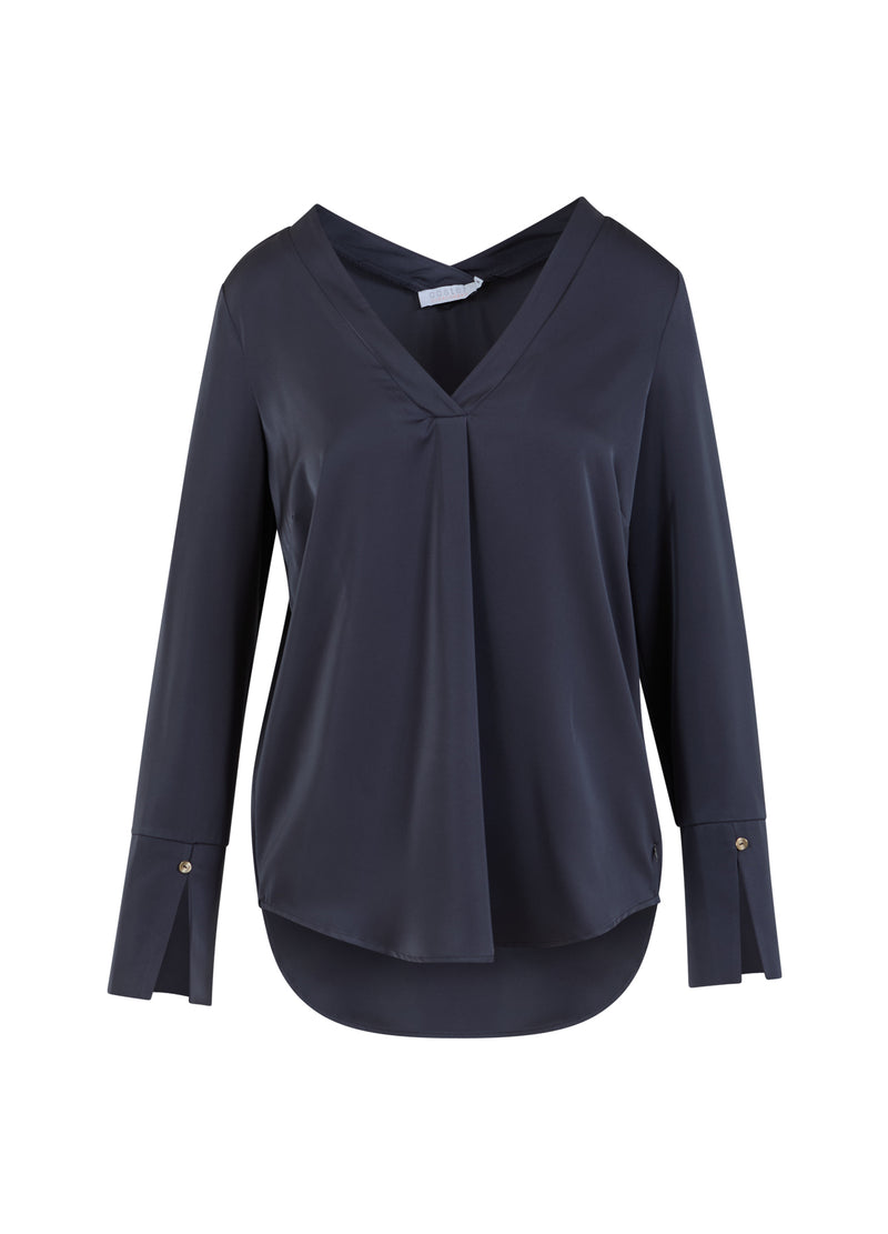 Coster Copenhagen BLUSE MIT V-AUSSCHNITT Shirt/Blouse Dark grey - 158