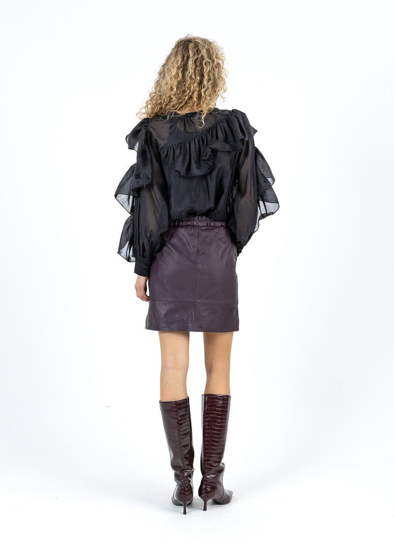 Coster Copenhagen BLUSE MIT VOLANTS Shirt/Blouse Black - 100
