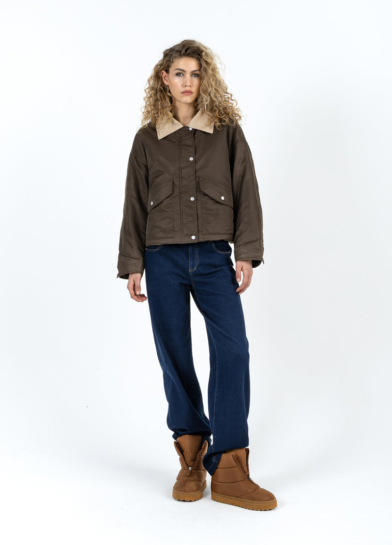 Coster Copenhagen BOMBERJACKE MIT PELZKRAGEN Outerwear Brown - 358