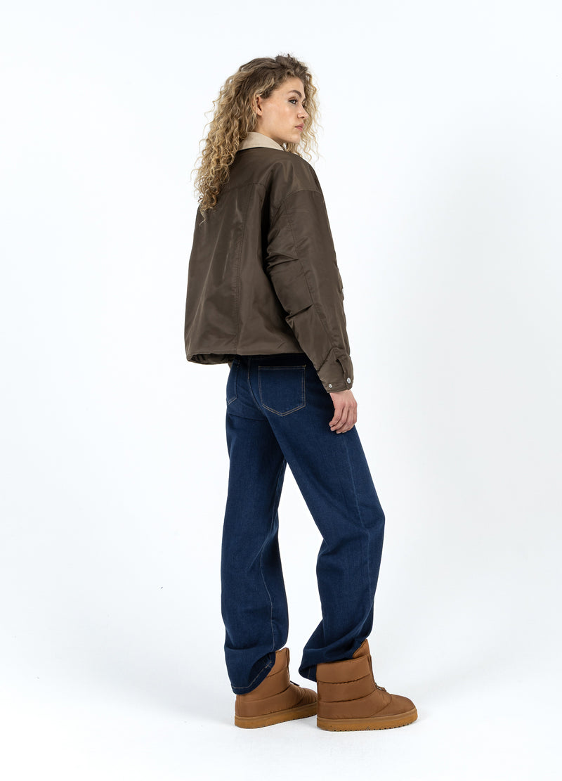 Coster Copenhagen BOMBERJACKE MIT PELZKRAGEN Outerwear Brown - 358