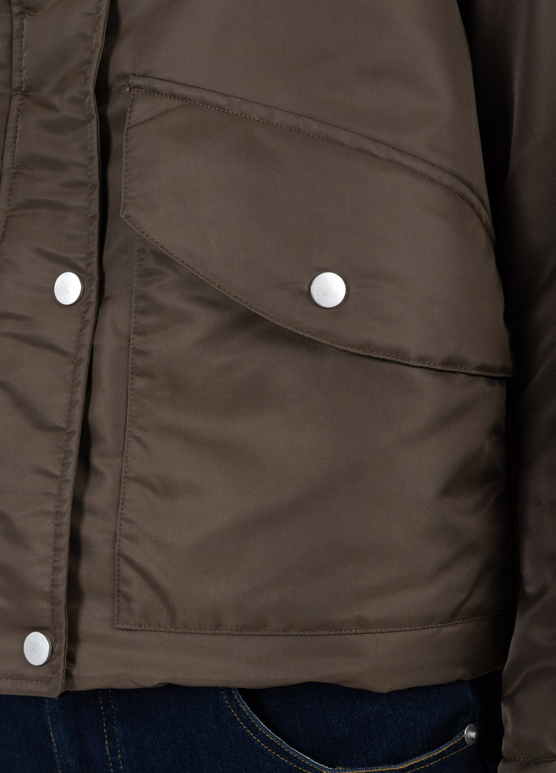 Coster Copenhagen BOMBERJACKE MIT PELZKRAGEN Outerwear Brown - 358