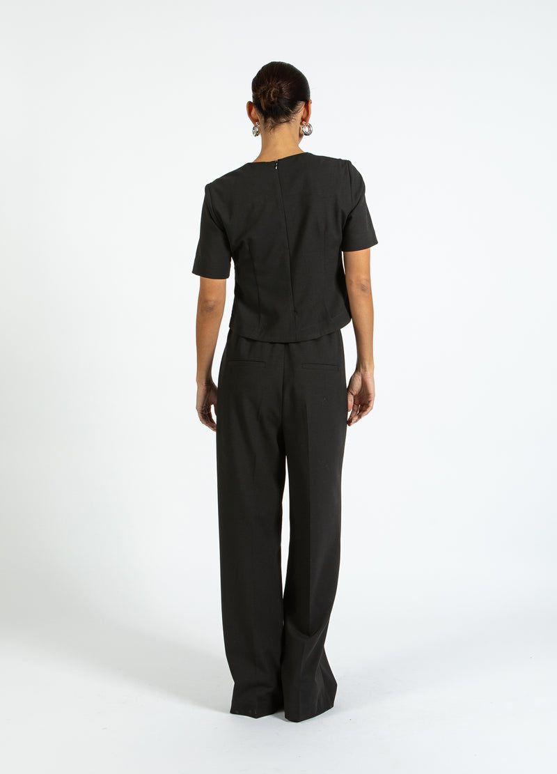 Coster Copenhagen BREITE ANZUGHOSEN - SCHLANKE PASSFORM Pants Black - 100
