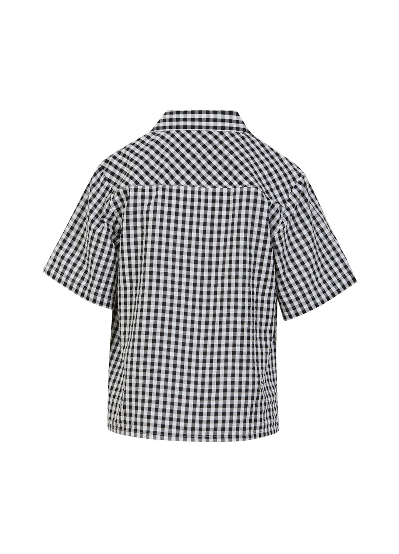 CC Heart CC HEART ALENA KURZÄRMELIGES HEMD Shirt/Blouse Black/white check - 146