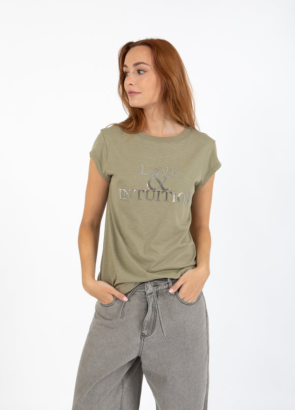 CC Heart CC HEART ALFI T-SHIRT - CAP-ÄRMEL T-Shirt Dusty olive - 479