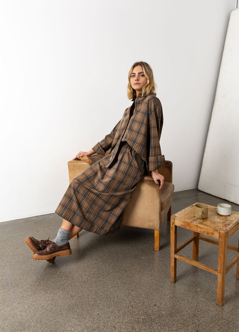 CC Heart CC HEART ALIA LANGER ROCK Skirt Golden brown check - 793