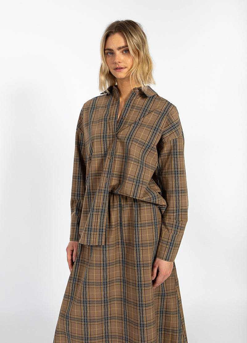 CC Heart CC HEART ALIA LOCKERES HEMD Shirt/Blouse Golden brown check - 793