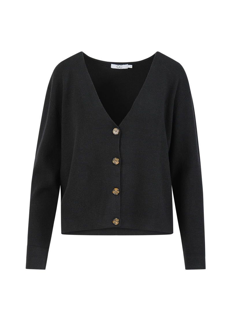 CC Heart CC HEART ALMA WEICHER STRICK-CARDIGAN Knitwear Black - 100