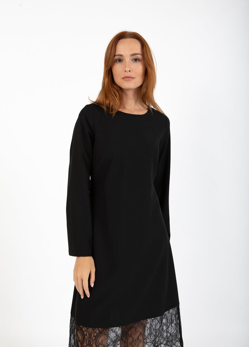 CC Heart CC HEART AMALIA KLEID MIT SPITZENEINSATZ Dress Black - 100