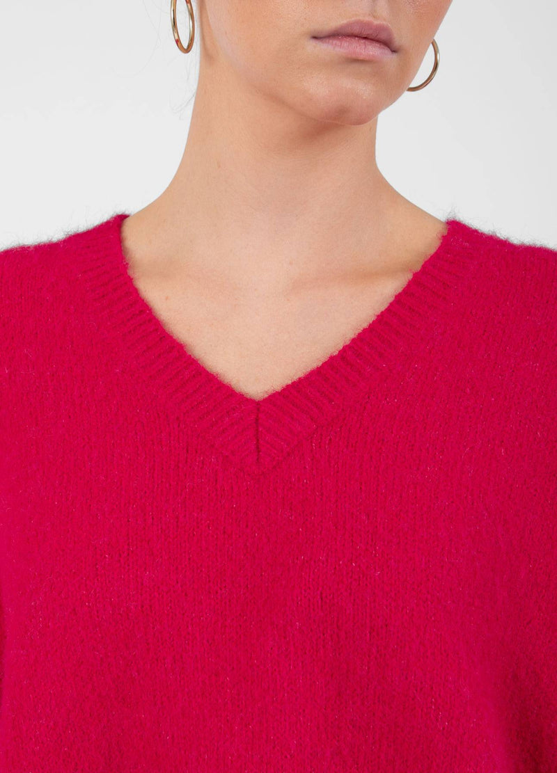 CC Heart  CC HEART AMELIA ALPAKA V-AUSSCHNITT Knitwear Bright pink - 663