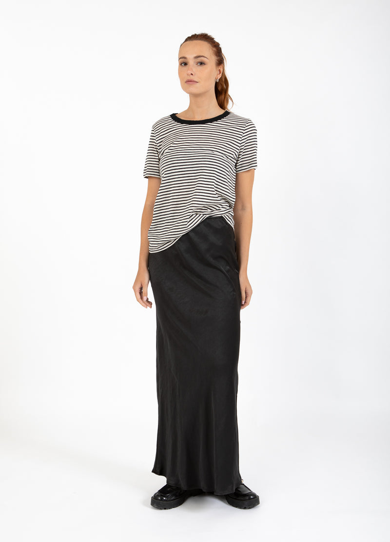 CC Heart CC HEART ANA GESTREIFTES KURZARM-T-SHIRT - MITTLERE ÄRMEL T-Shirt Cream/black/silver lurex - 287