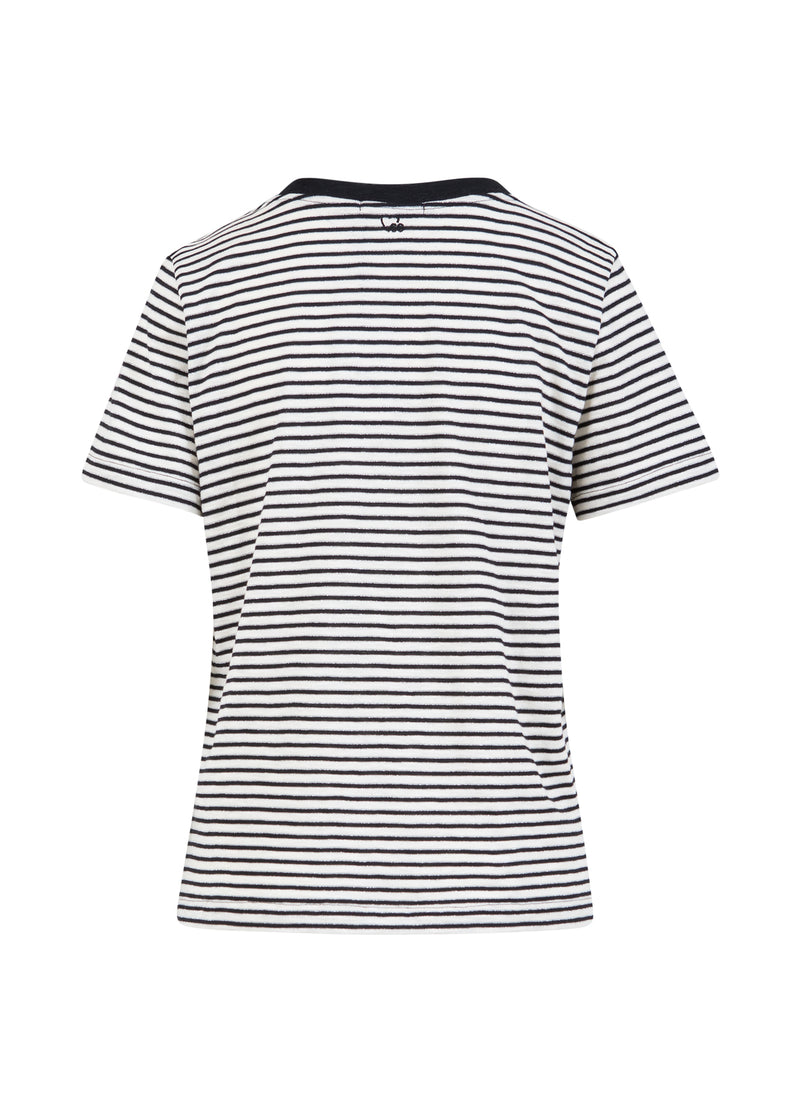 CC Heart CC HEART ANA GESTREIFTES KURZARM-T-SHIRT - MITTLERE ÄRMEL T-Shirt Cream/black/silver lurex - 287
